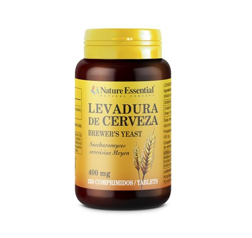 Nature Essential | Levadura de Cerveza 400 mg | 250 Comprimidos | Proteínas y Vitamina B | Cuidado de Uñas, Piel y Cabello