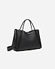 NEWBELLA Kelly Tragetasche aus veganem Leder für Damen – stilvolle vielseitige Pendlertasche mit Tragegriff oben, Hobo-Schultertasche mit Geldbörse, Black Togo, for 13 inch laptop #3