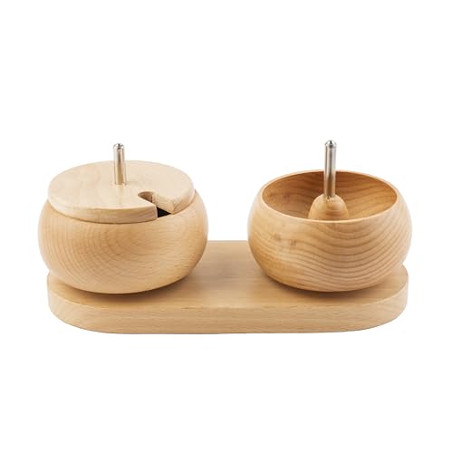 John Bead 3.62" High Speed Handmade String Dual Bead Spinners with 2 Beading Needles for Craft DIY Jewelry Making