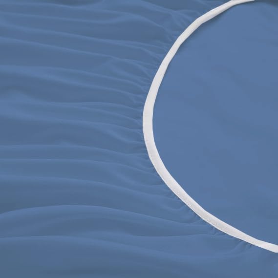 Miniatura 4 de Juego de sábanas de 4 piezas, 100% algodón egipcio de 1000 hilos, sábanas suaves de hotel de lujo para colchones de hasta 18 pulgadas de