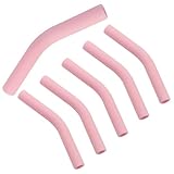 LifCratms 6Pcs Metal Straw Silicone Rubber Tips for 5/16 IN Wide (8mm Outer Diameter) Stainless Steel Metal Straws (Pink)