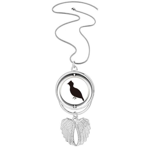 Collier tétras noir ailes d'ange le cadeau symbolique et poétique