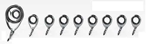 DCMW-SET-C American Tackle Microwave Casting 9 Guide Set with Duralite Rings - Chrome Stripper Guide: 20mm/6mm Trans. Guide: 6mm Running Guide: 5mm