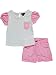 U.S. Polo Assn. Girls' T-Shirt with Eyelet Trim and Woven Eyelet Short