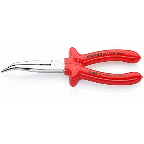 KNIPEX Snipe Nose Side Cutting Pliers (Stork Beak Pliers) 1000V-insulated (200 mm) 26 27 200