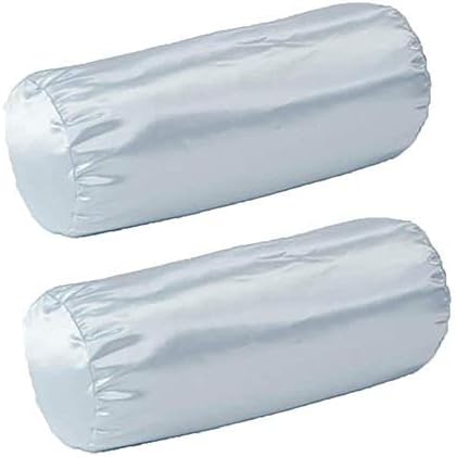 (Pack of 2) Satin Beige - Cervical Neck Roll Pillow Case Only