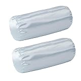 (Pack of 2) Satin Beige - Cervical Neck Roll Pillow Case Only