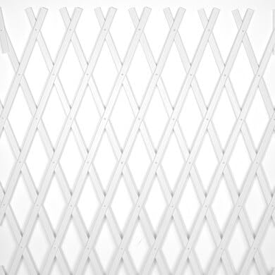 Treillis extensible PVC blanc 2 x 1 m pour cacher un mur abîmé