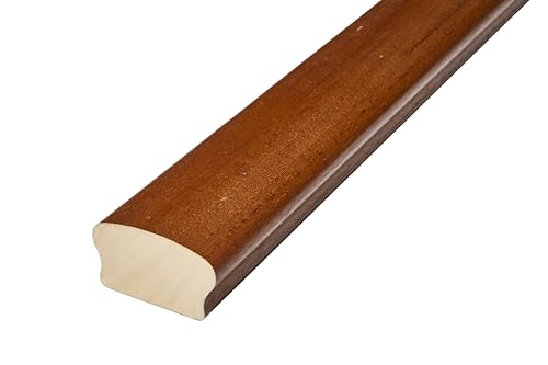 Corrimano in legno di ayous tinto noce mm.68x40 lunghezza mt. 3,00 pz. 1. Made in Italy.