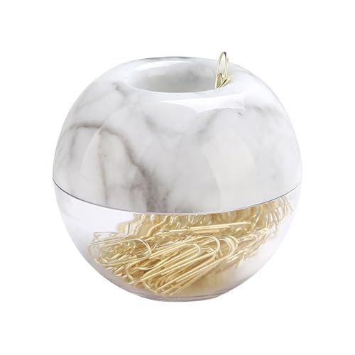 Tuelaly Porte-trombones pour fournitures de bureau, marbre métallique brillant magnétique avec...
