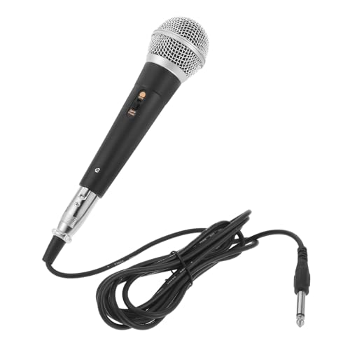 Micrófono dinámico negro con cable largo vocal de mano cardioide para altavoz y karaoke
