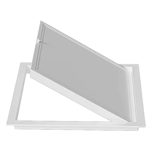 Registro de aluminio 45x45 cm con pestillo de tornillo para cubierta de techo y áticos 2
