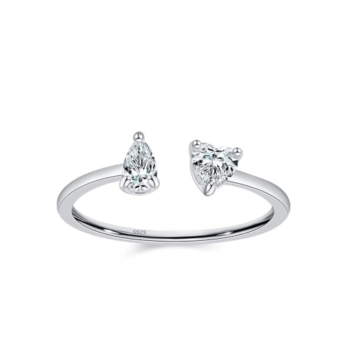 Bague vintage argent 925 en cœur la promesse idéale pour une alliance