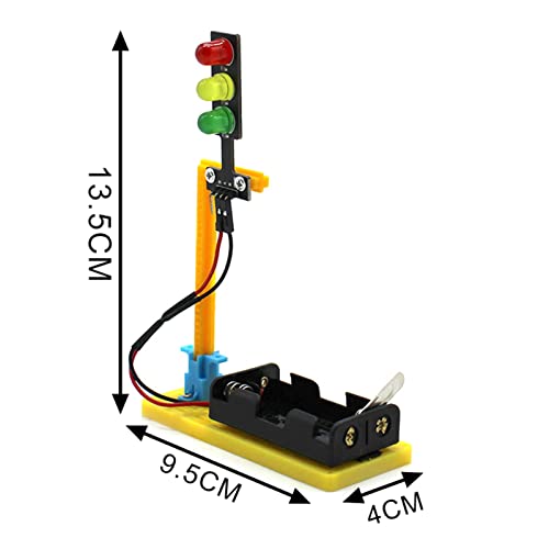 Self Assembly Traffic Lights Kit For Children 5+, Stem Educational Mind Development Science Experiment Traffic Light Kit For Kids Yellow 1Size #TOP7