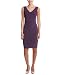 Anne Klein Women's V-Neck Side-Drape Jersey Sheath Dress