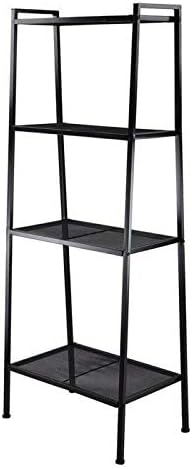 4 Tier Heavy Duty Metal Leaning Ladder Shelf Bookcase Bookshelf Storage Shelves