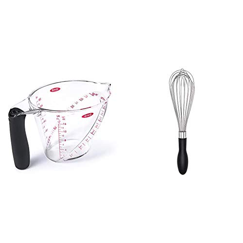 OXO Good Grips 500 ml Angled Measuring Cup & Good Grips 28 cm Balloon Whisk