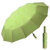 Betrynidil Paraguas Plegable Compacto Antitormentas | Paraguas con Apertura Automática | 24 Varillas, Resistente al Viento, Protección UV | Paraguas para Viaje y Diario (Verde matcha)