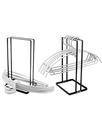 QWORK® Kleiderbügel Aufbewahrungs Organisator, abnehmbar, 30 cm hoch, schwarz