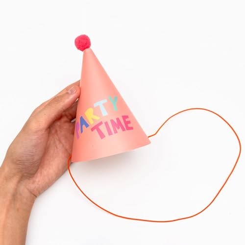 Cheerland 15 pcs Rainbow Hats for Kids Colorful Party Hats Paper Cone Hats Craft Fun Hats Party Supplies - Thumbnail 2