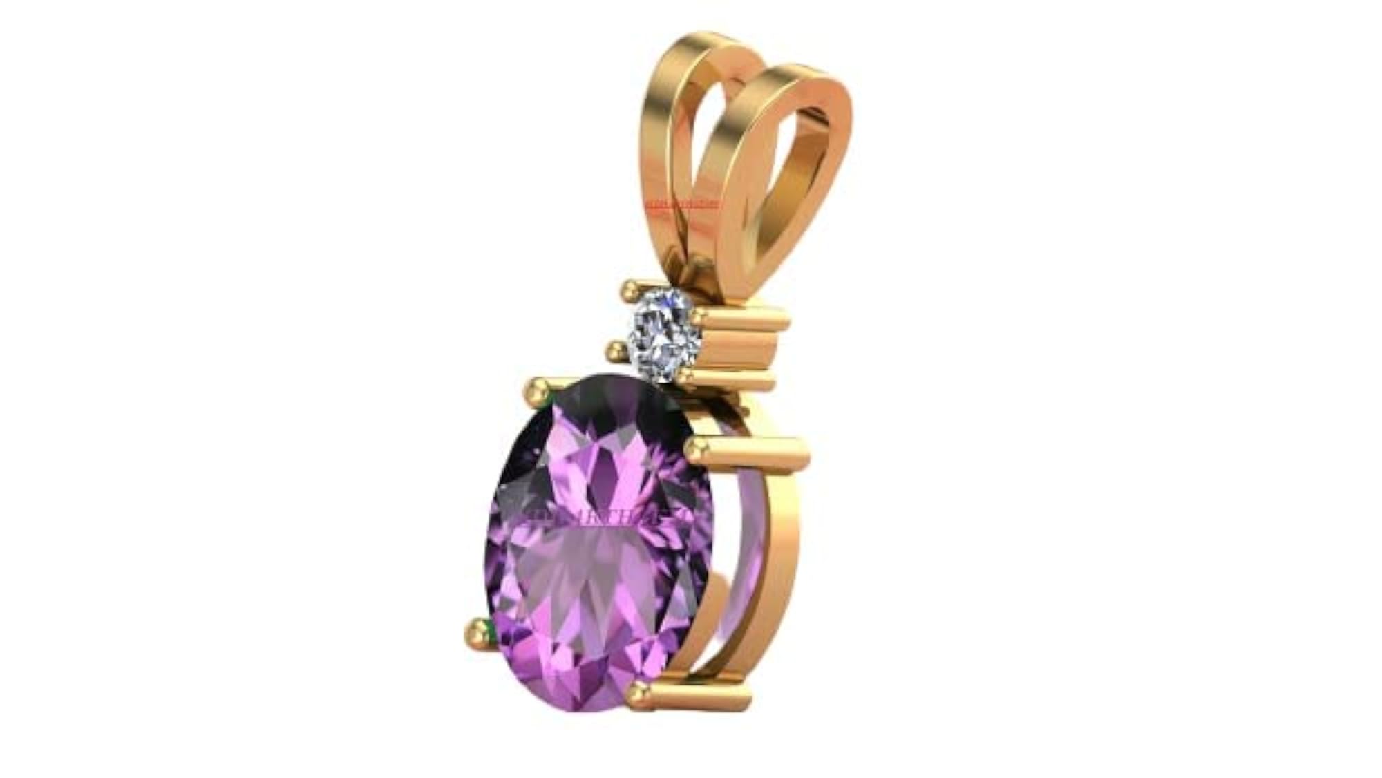 18.00 Ratti Natural Katela Amethyst Gold Plated Pendant, Gift for Her