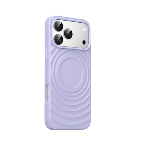 Coque silicone rigide iPhone 17 Pro violette et magnétique