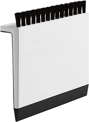 KOHLER K-6379-0 Kitchen Sink Squeegee and Countertop Brush, Multi-Purpose, Cleans Wet and Dry Spills, Dishwasher Safe, White