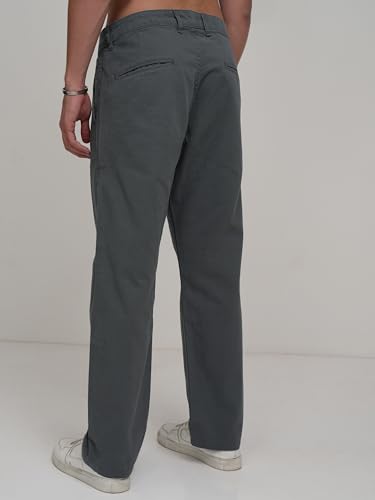 Image of Highlander Men's Ankle-Length Straight Fit Trousers | Modern Style & Comfort | Perfect for Casual & Formal Wear | Trouser for Men | Men Trousers | Trousers for Man | Pants for Man