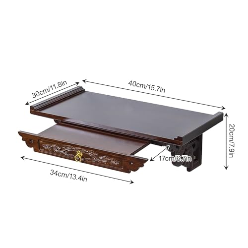Table d'autel de méditation murale pour créer un espace de prière bouddhiste sans encombrer
