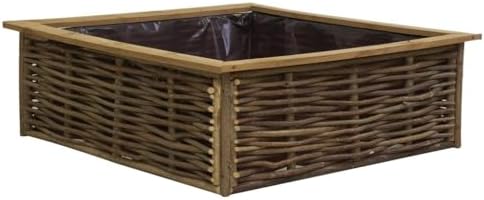 Potager carré en noisetier et pin