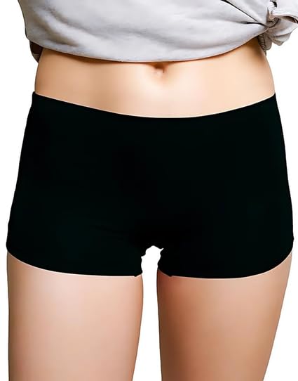 Gym Shorts for Women – Stretchy Under Dress Shorts, Workout & Activewear for Running, Yoga, and Everyday Comfort Black-image-42