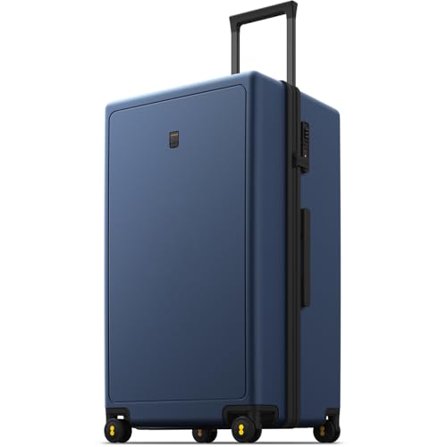 Image of LEVEL8 Trunk Luggage 28 Inch, Large Suitcase with Spinner Wheels, Navy