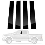 BASIKER 4 Pcs Compatible with Dodge Ram 1500 2500 3500 2009 to 2018 Door Window Trim Anti Scratch Stickers Door Pillar Moldings