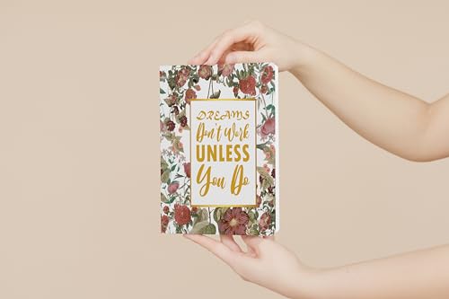 Image of AccuPrints Premium Soft Bound Notebook Diary for Girls and Women (A5,192 Ruled Pages with planner, 80 GSM) (Flower Perfect)
