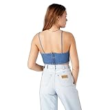 Wrangler Damska koszulka typu bandana, Mid Indigo, L