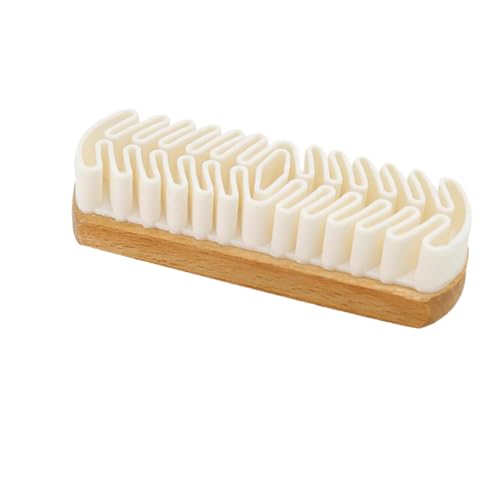 SOLUSTRE Leather Clothes Cleaning Brush with Handle Rubber for Leather Care Reusable and Portable for Home Use