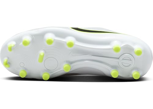 Nike Jr. Tiempo Legend 10 Academy Little/Big Kids' Multi-Ground Low-Top Soccer Cleats (DV4348-001, Metallic Silver/Volt/Black)3