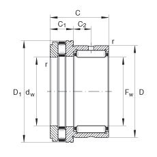 IKO NAX1023Z Combined Needle Roller Bearings with Thrust ball bearing - without Inner ring Brand New!