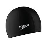 Speedo Silicone Stretch Fit Swim Cap, Black, Large/X-Large
