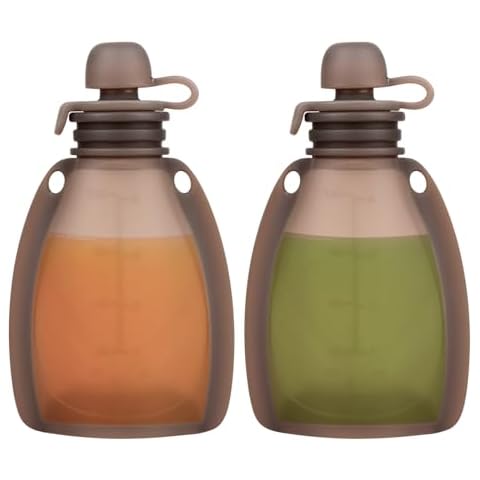 Nearbyme Reusable Silicone Food Pouches - 2 Pack Squeeze Pouches, Food Grade Silicone Pouches for Yogurt and Purees Cover