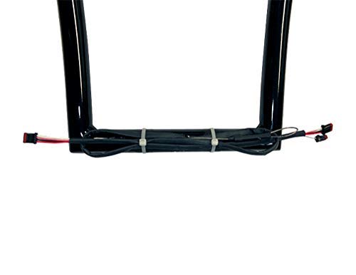 Pre Wired Dominator Industries 14 Inch Rise, 1 1/4 Inch Road Glide Meathook Ape Hanger Handlebars, Gloss Black Compatible With 2015-2023 Harley Road Glides #TOP1