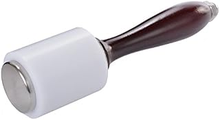 BTSKY Wooden Handle Nylon Hammer Leathercraft Carving Hammer Sew Leather Cowhide Tool Kit