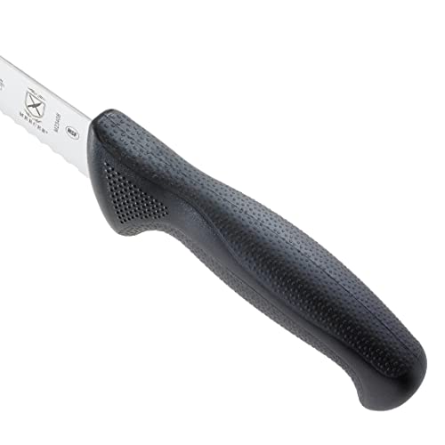 Mercer Culinary M23408 Millennia Black Handle, 8-Inch Wavy Edge, Utility Knife
