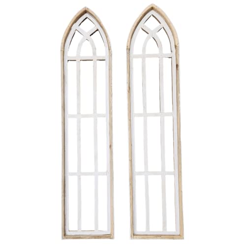 Image of Rustic Cathedral Wood Window