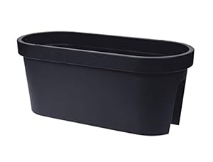 Spetebo Anthrazit Balkon Geländer Blumentopf 60cm