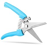 Flower Scissors, 7.6 inch Flower shears Pruning Shears for Beginners, High Strength Steel, Sharp Rust...