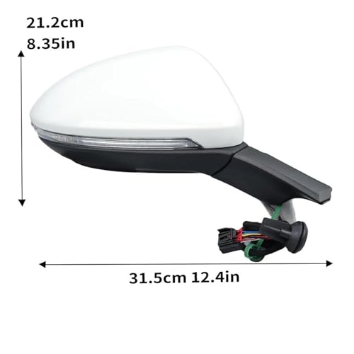 Rétroviseur Golf 7 MK7 pliant électrique gauche rouge version UE 9 broches