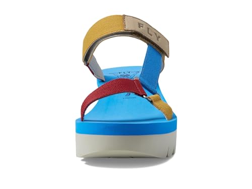 Fly London Sandália feminina Yaka037fly, Azurre multicolorido nuvem, 7