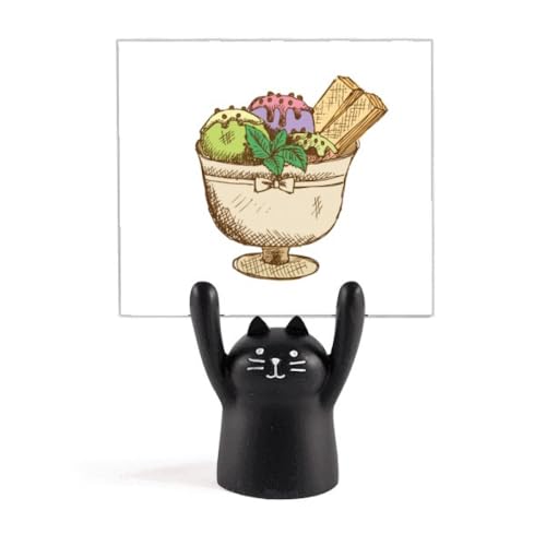 Support pour biscuits design chat noir présentoir gâteau boule de glace original
