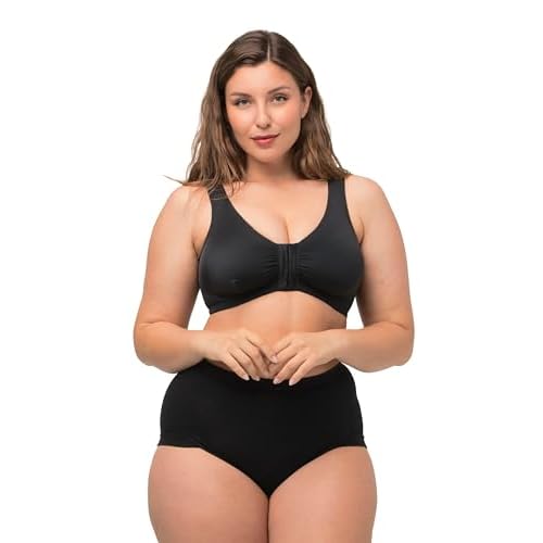 Ulla Popken Große Größen Damen Vollschalen Bügel-BH, Softschalen, Uni, B-Cup Schwarz (Schwarz 10), 100B